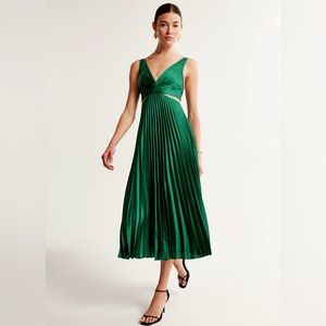 Giselle Pleated Cutout Maxi Dress